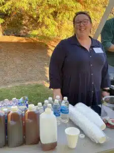 Chamber Board Member, Emily McCurry volunteering at the Haywood Chamber's 50th Anniversary